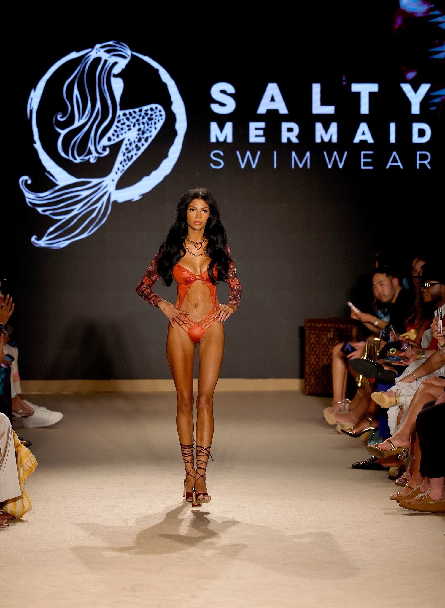 Sylvia Strappy One Piece - Spicy Orange