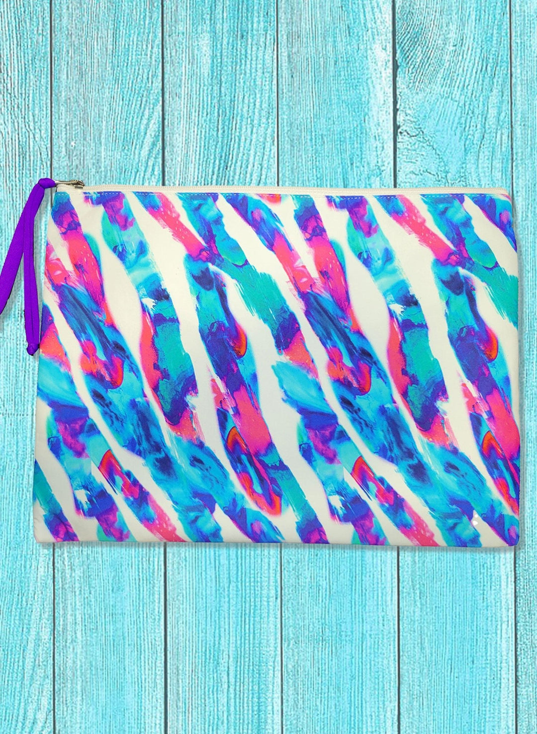 Bikini Bag Zipper Tote - Watercolor