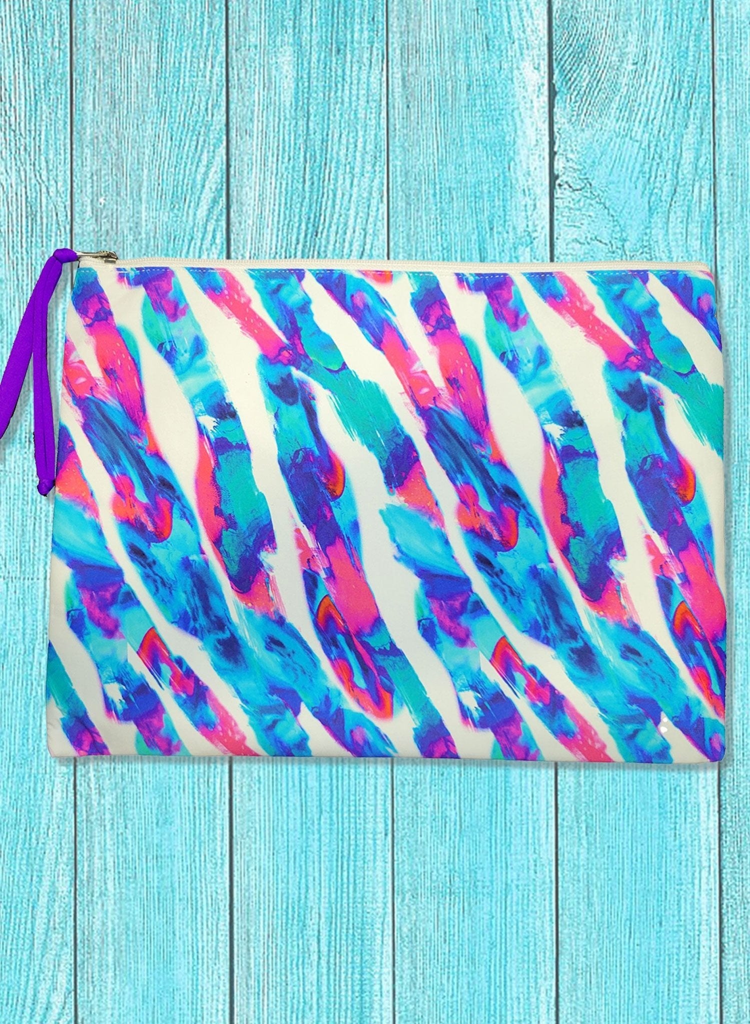 Bikini Bag Zipper Tote - Watercolor