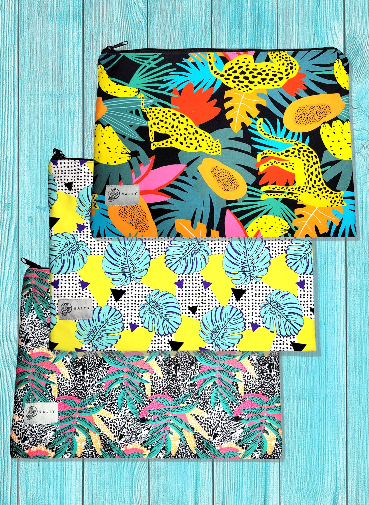 Bikini Bag Zipper Tote - Tossed Fruit