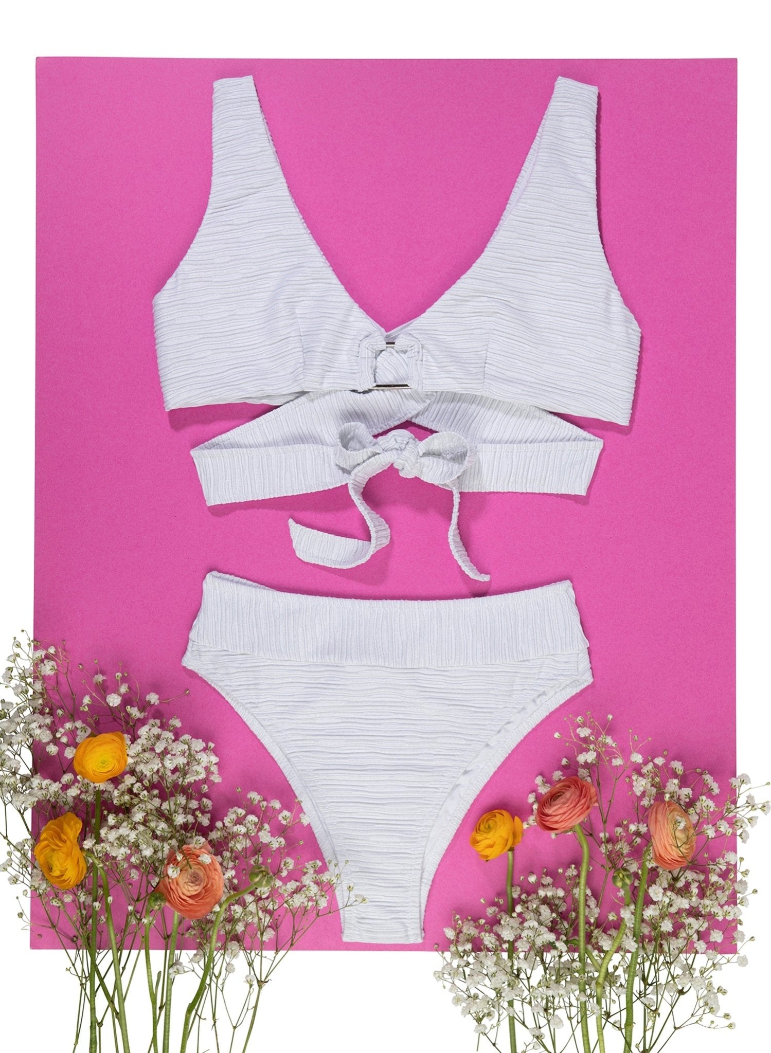 Brina Wrap Bikini Top - Angel White