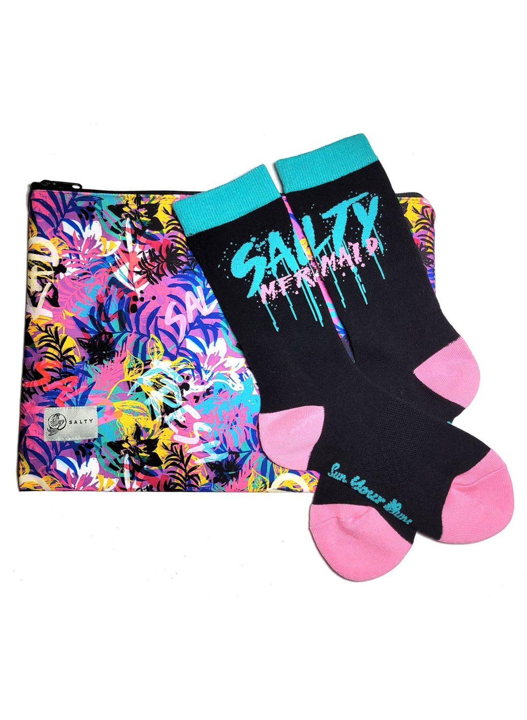 Salty Crew Socks - Black/Teal