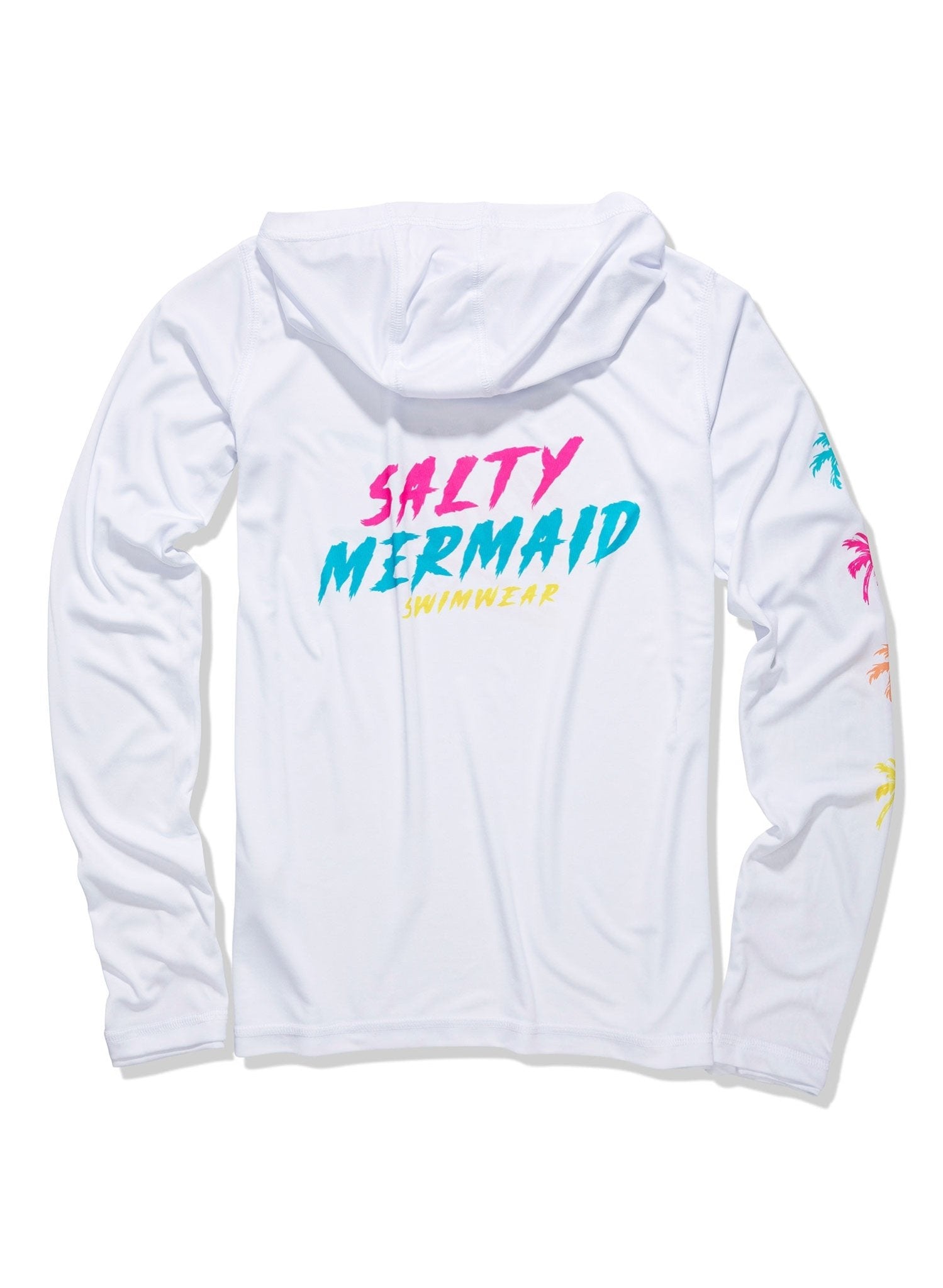 Seas The Day White Eco Solar UPF 50+ Long Sleeve Hoodie