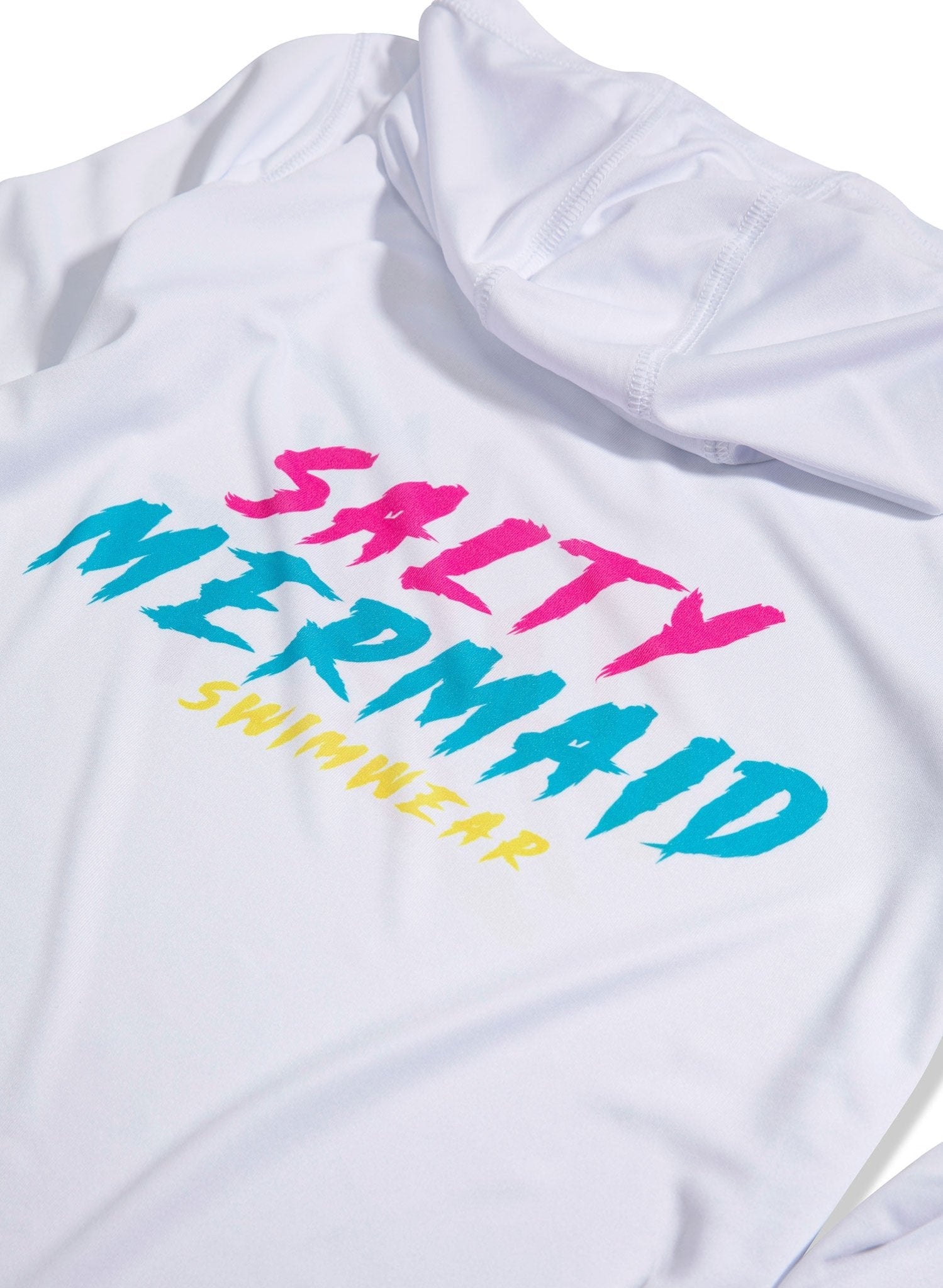 Seas The Day White Eco Solar UPF 50+ Long Sleeve Hoodie