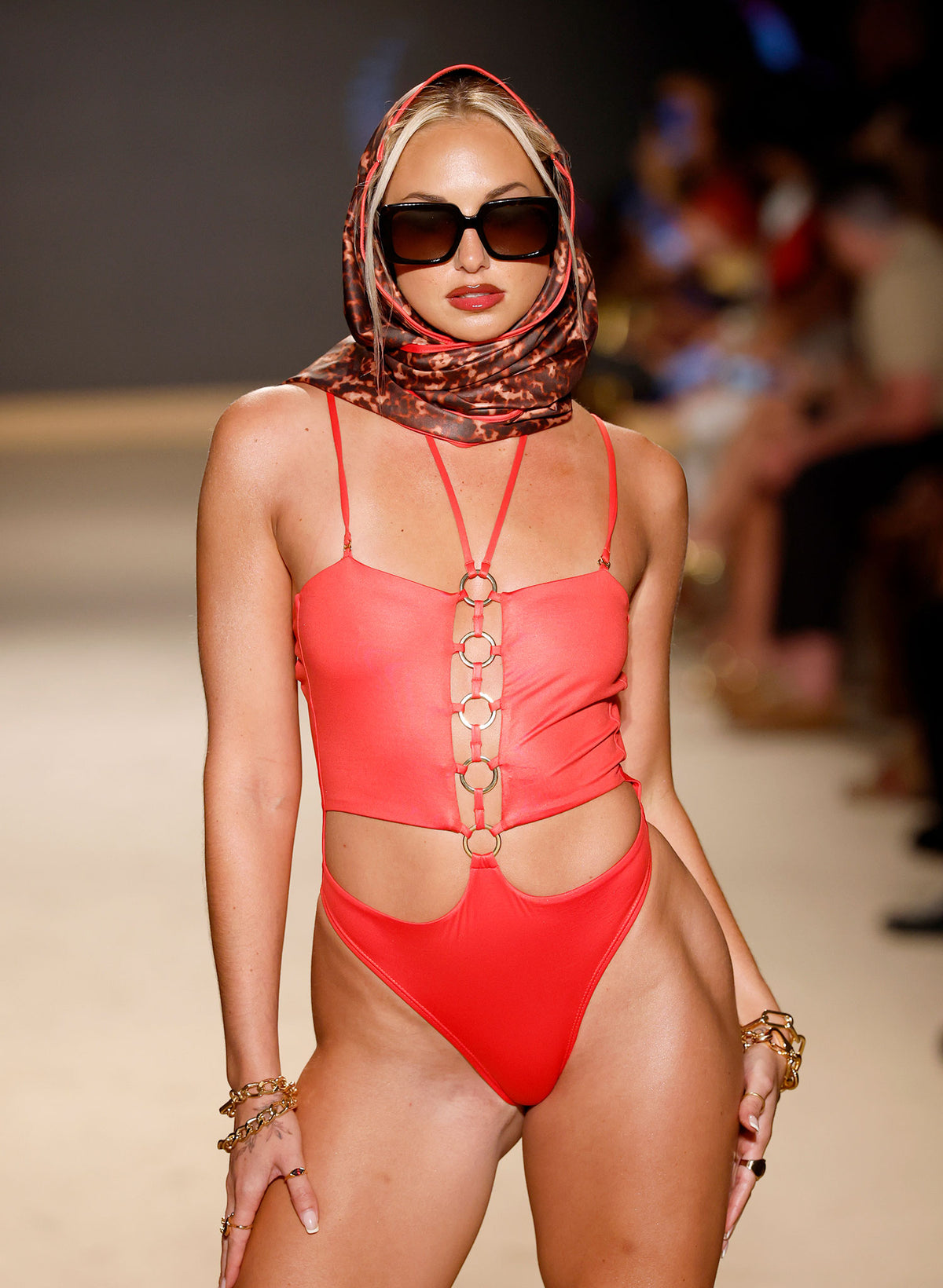 Taylor Miami Metallic Red One Piece