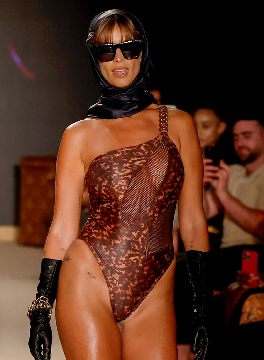 One-Shoulder Chain One-Piece - Carmela | 'Desire Runway' Miami Swim Week