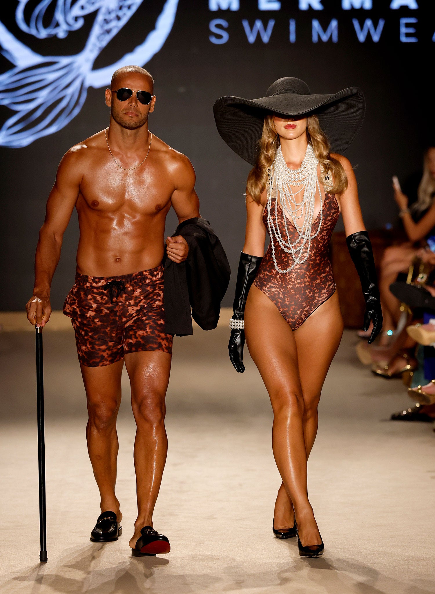 Salty One Piece Swimsuit in Leopard Print with Gold Hardware and Scrunch Back - Salty Mermaid