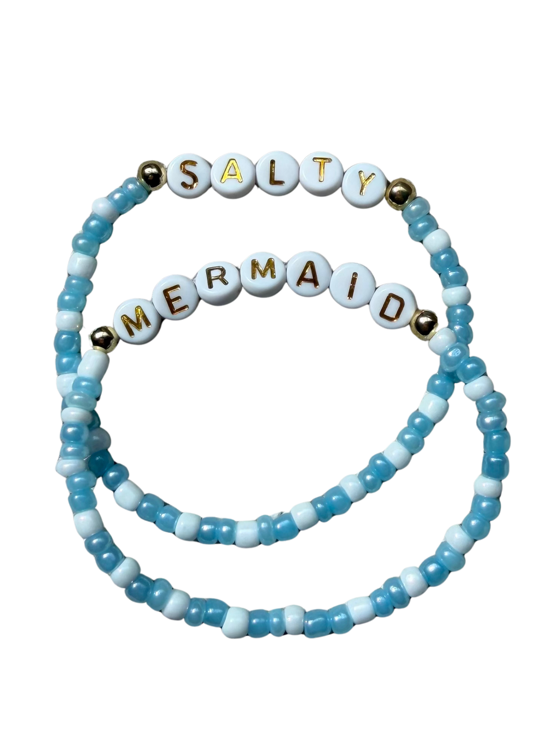Beaded Friendship Bracelet Set - 'Opaline Tide'