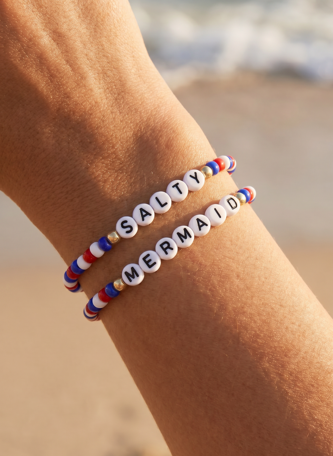 Beaded Bracelet Set - 'Americana'