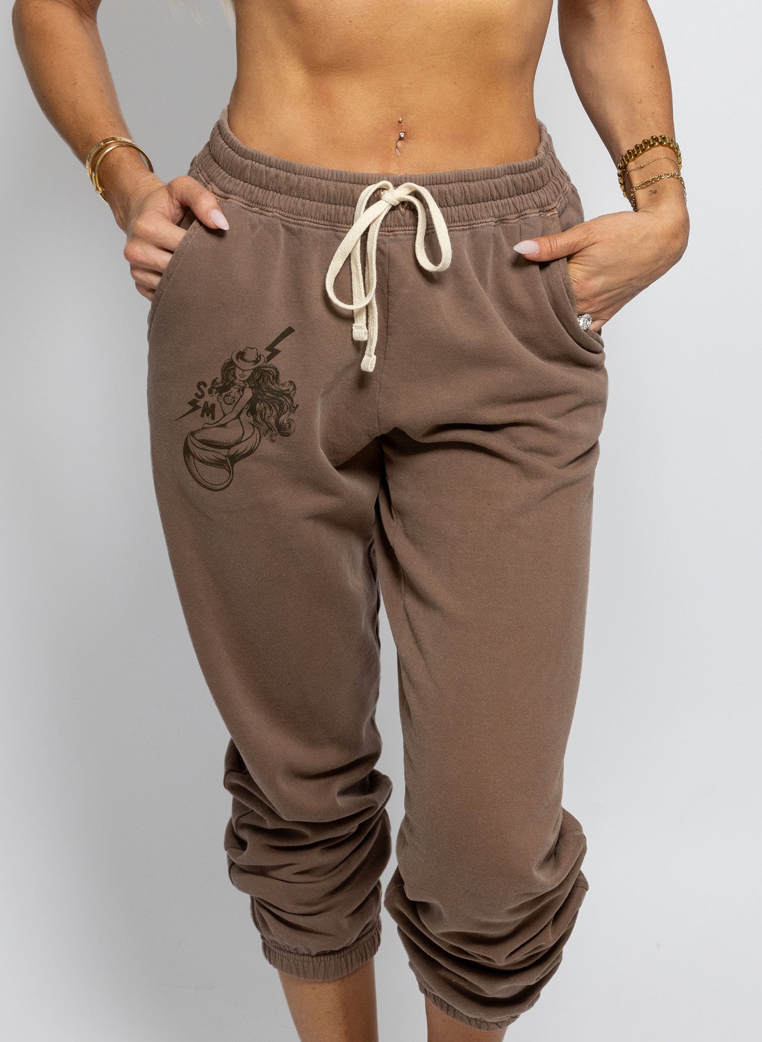 Nashville Salty Mermaid Hotel & Bar Brown Unisex Joggers