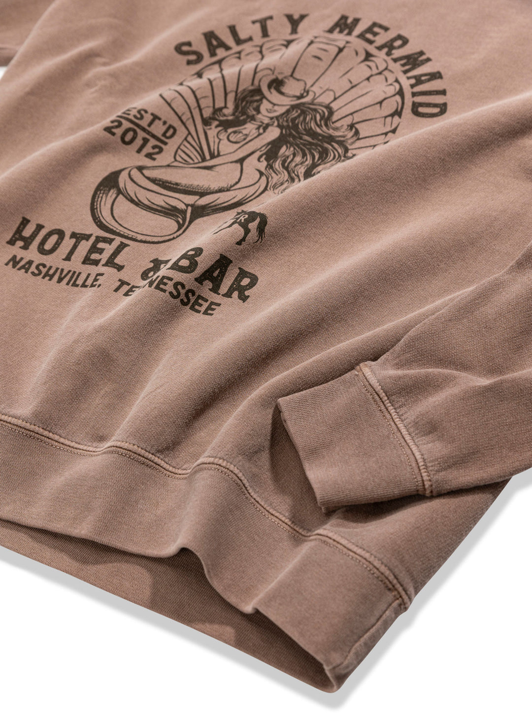 Nashville Salty Mermaid Hotel & Bar Brown Crewneck Sweatshirt