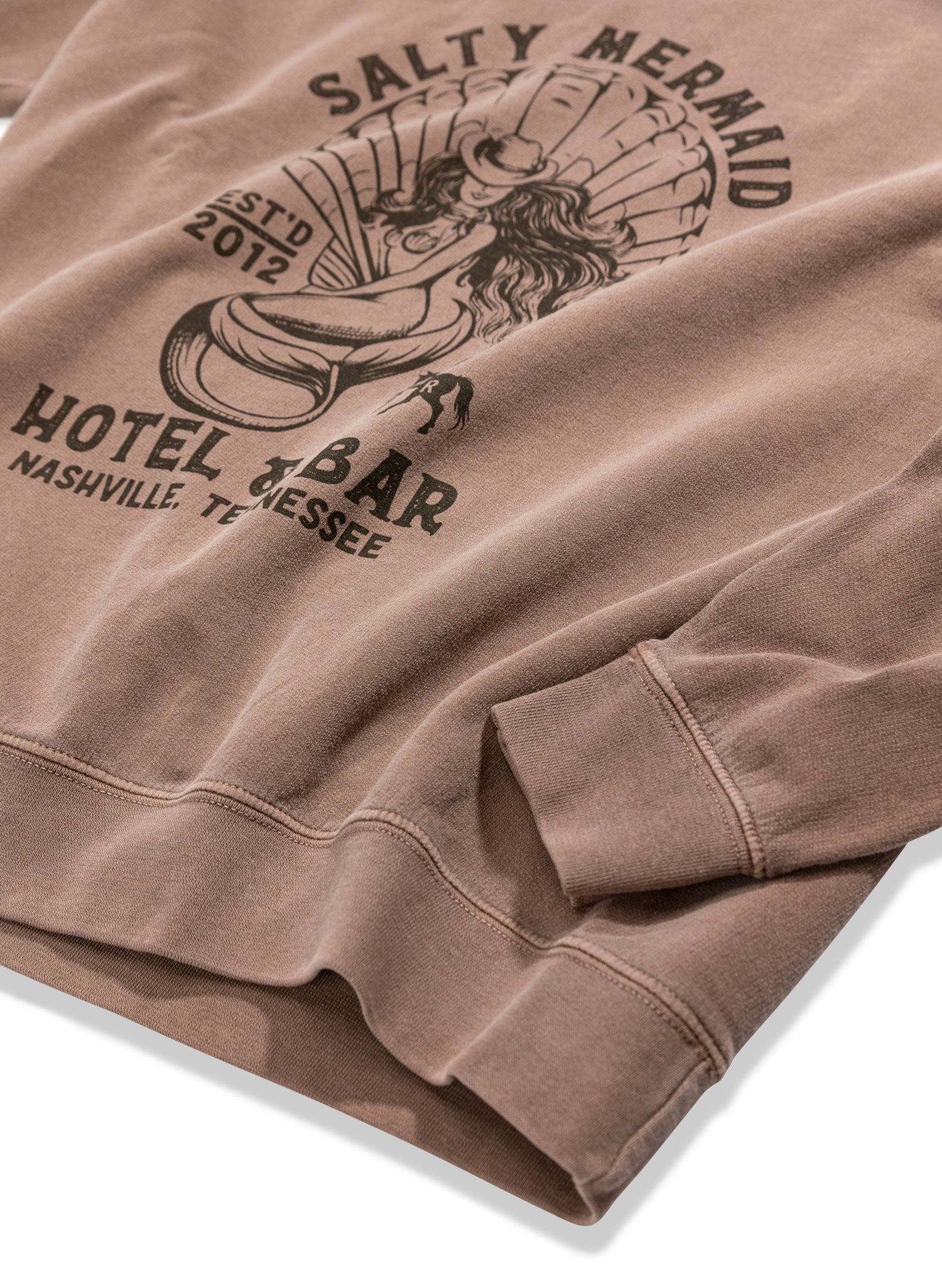 Nashville Salty Mermaid Hotel & Bar Brown Crewneck Sweatshirt