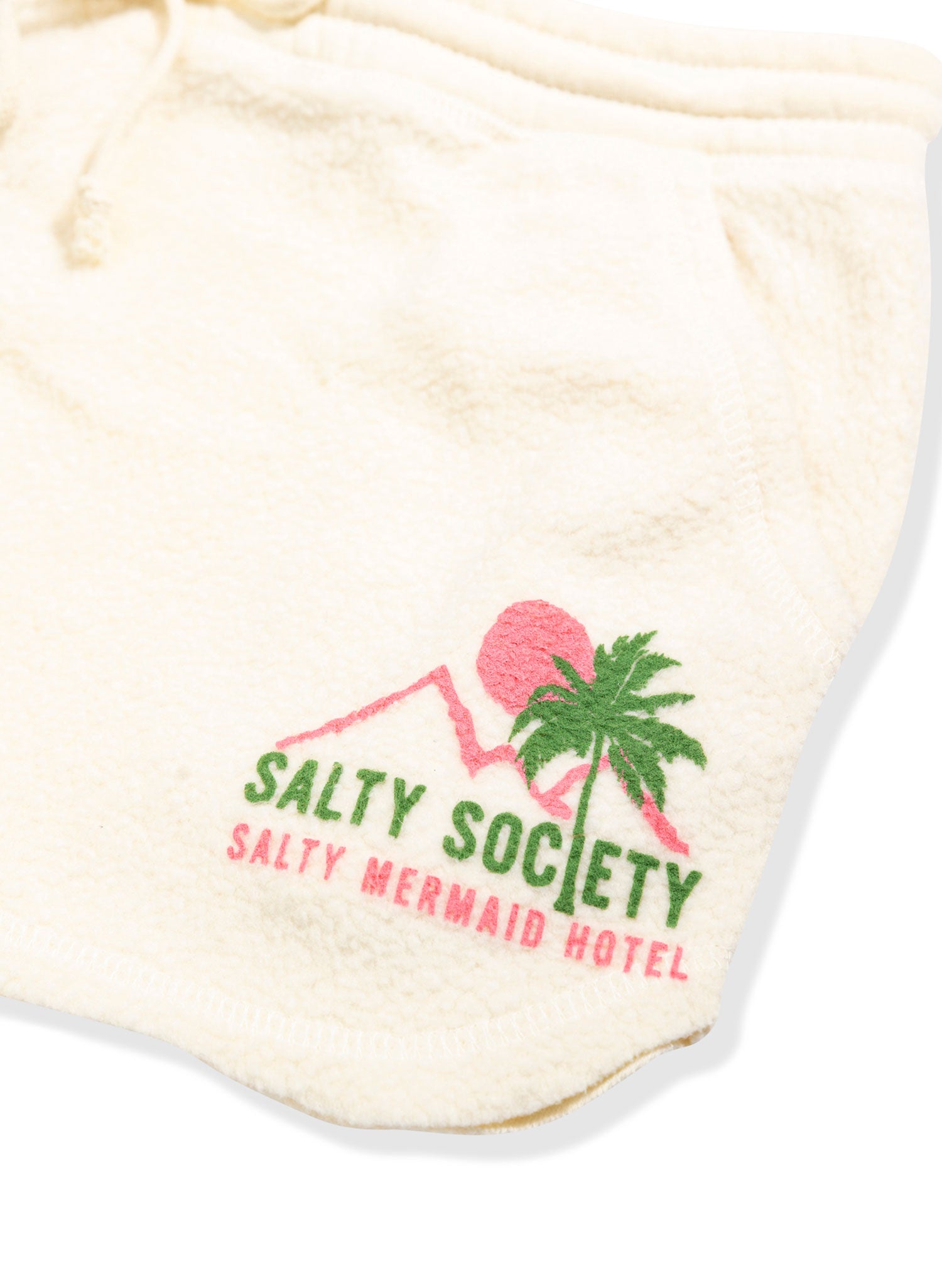 Palm Springs Salty Society Ivory Sweat Shorts