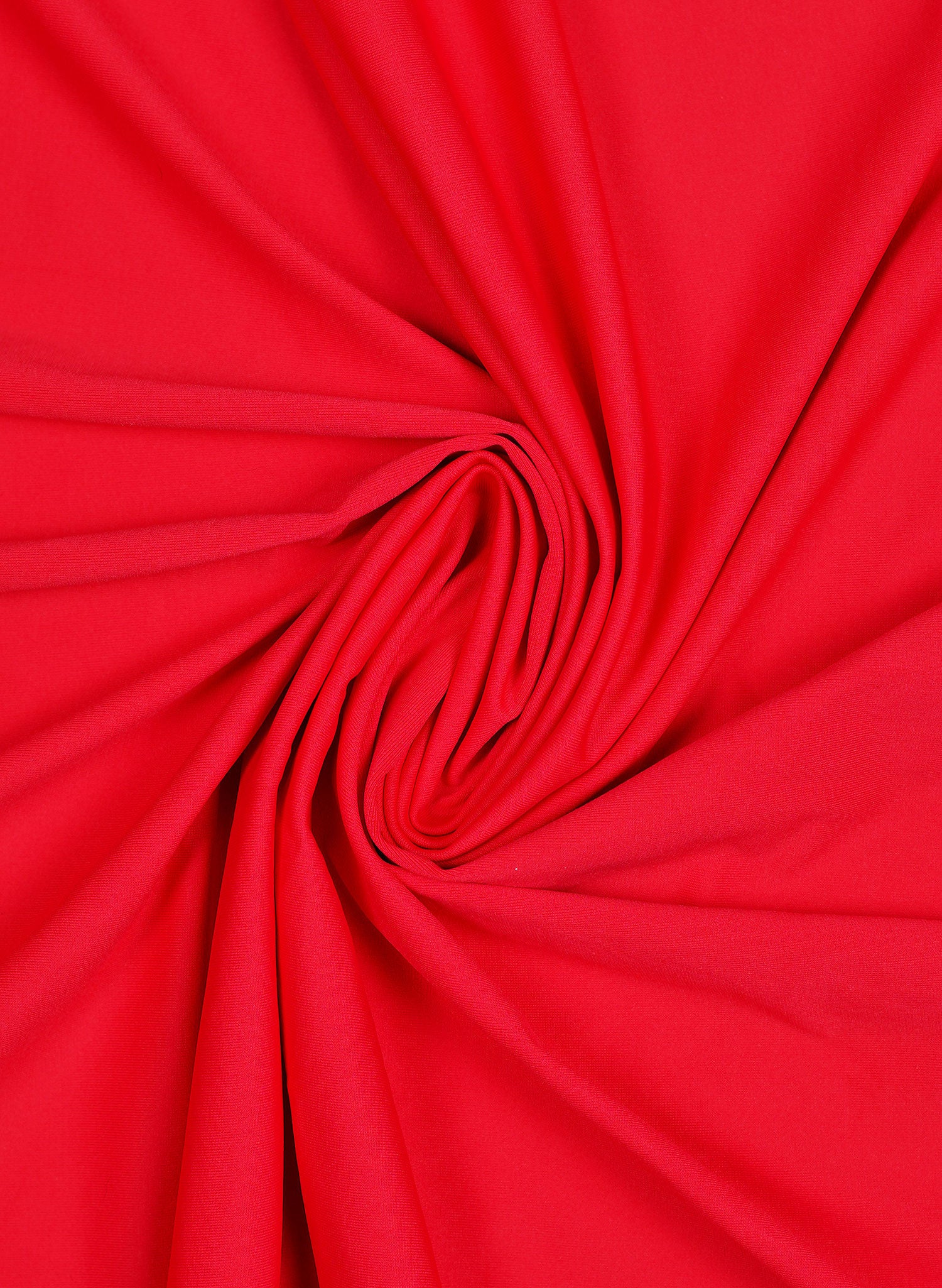 Cherry Bomb Red swimwear fabric by Salty Mermaid, showcasing a bold, vibrant red hue with UPF 50+ sun protection. A best-selling swimwear color, perfect for statement bikinis and eye-catching one-piece suits with sun-safe performance.