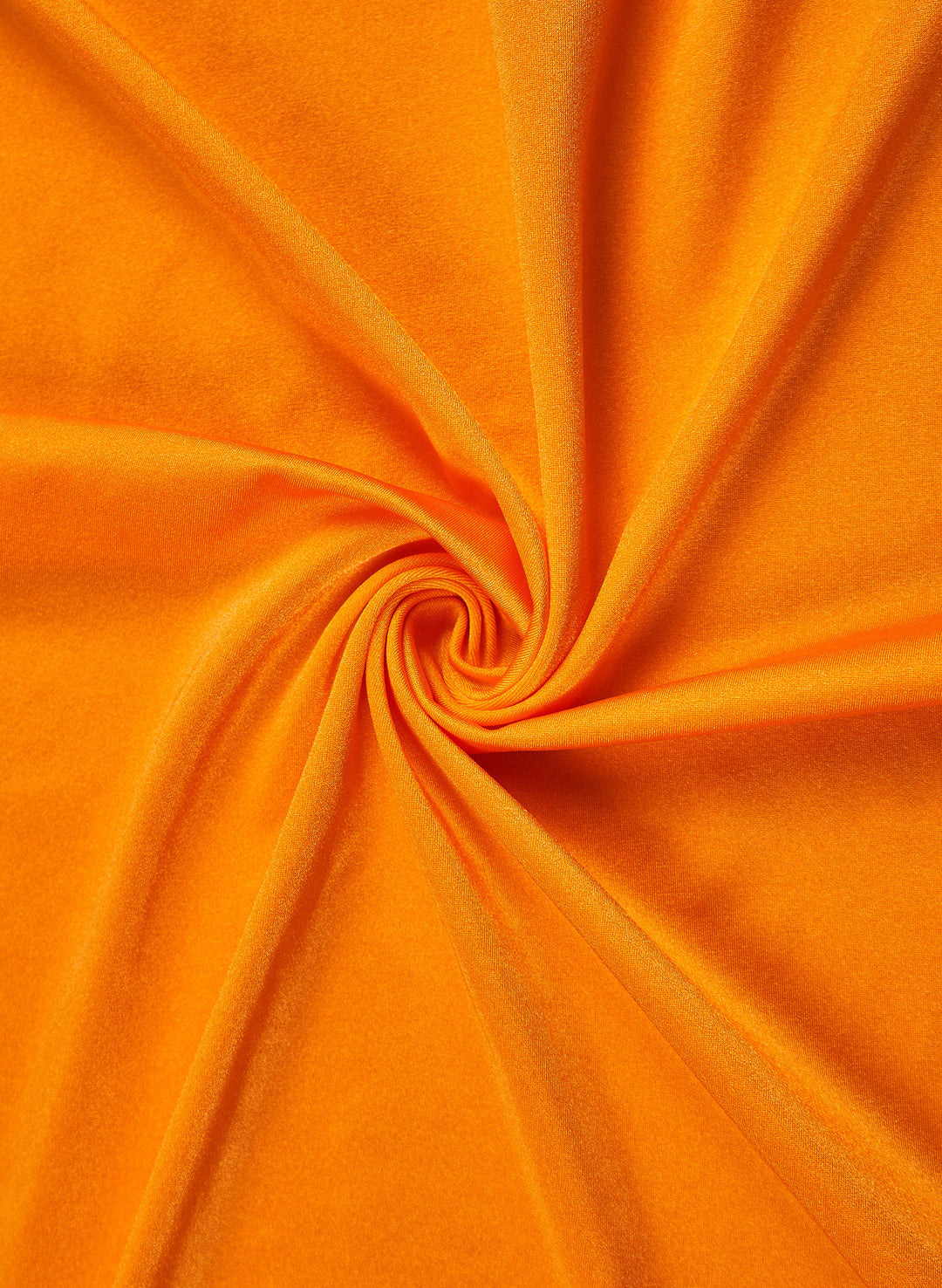 Solid orange swimsuit fabric close-up, smooth stretch swim material in Mango Margarita, Salty Mermaid