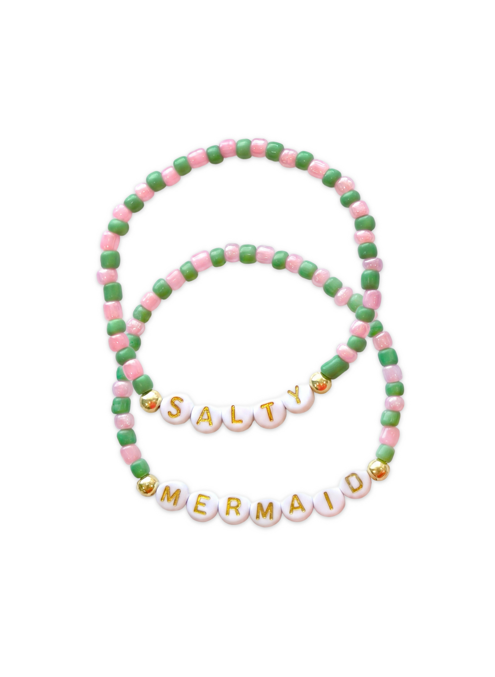 Beaded Bracelet Set - 'Green Mojito'