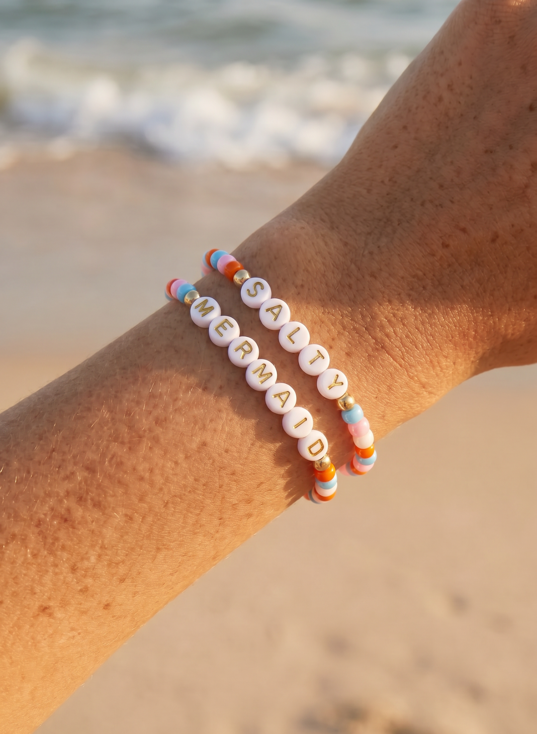 Beaded Bracelet Set - 'Hot Tropic'