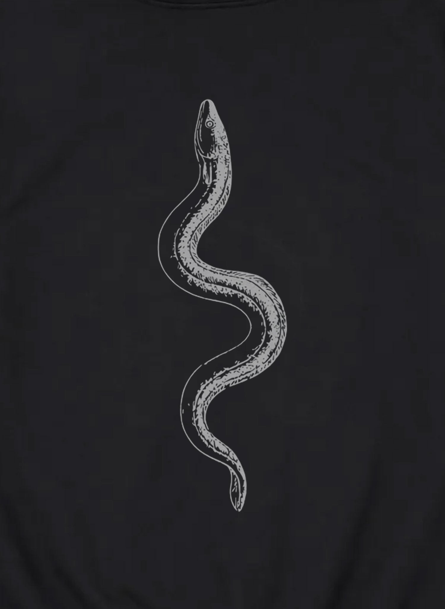 Salty Mermaid mermaid mafia eel graphic, white eel spine print, cotton-blend fleece