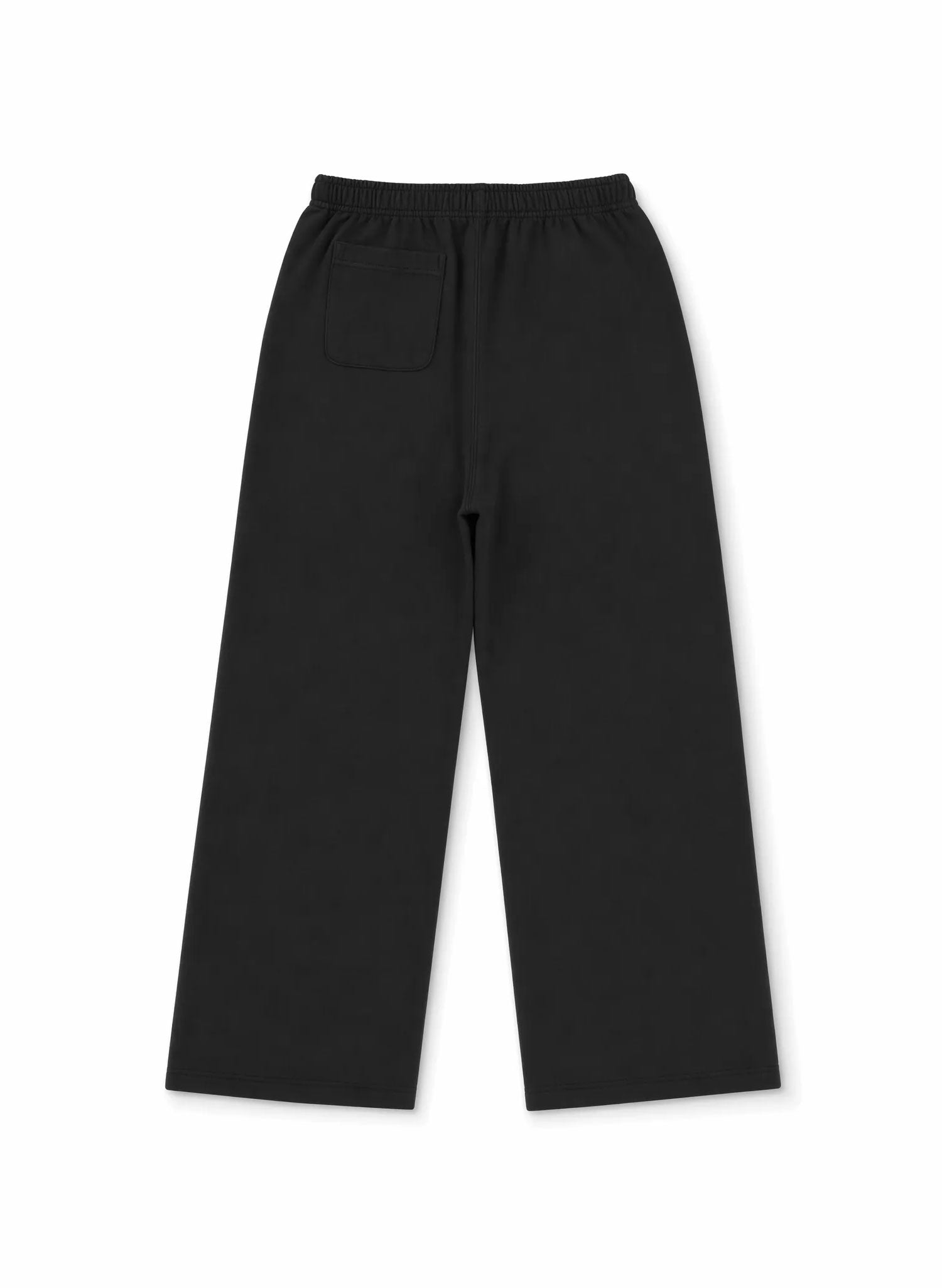 women's casual Wide-leg  Black sweatpants with back left pocket - salty mermaid swimwear apparel