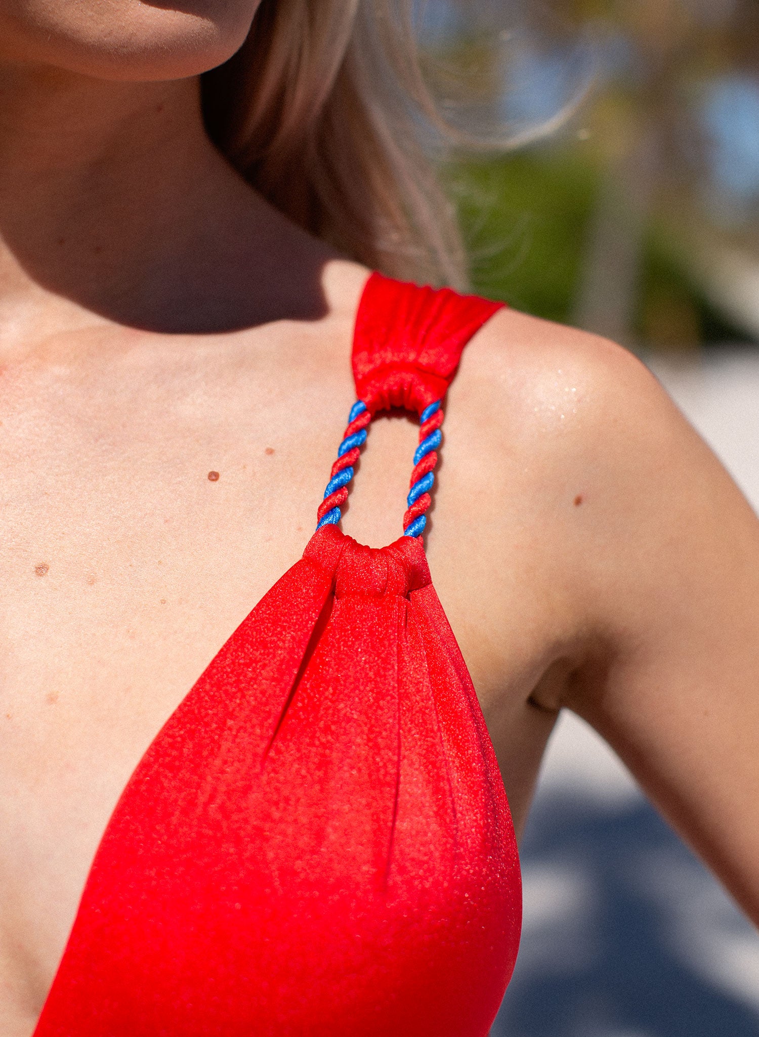 Women's Solid Red Ruched One-Piece | Shirley Temple | Salty Mermaid