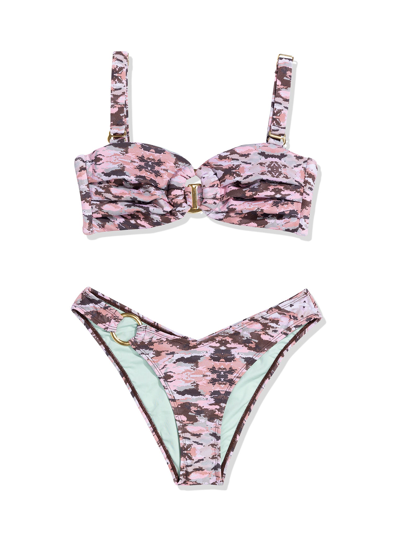 Pink Camo Bikini Top | Desert Dusk Savanna Bandeau | Salty Mermaid S Pink Camo Bikini Top | Desert Dusk Savanna Bandeau | Salty Mermaid S