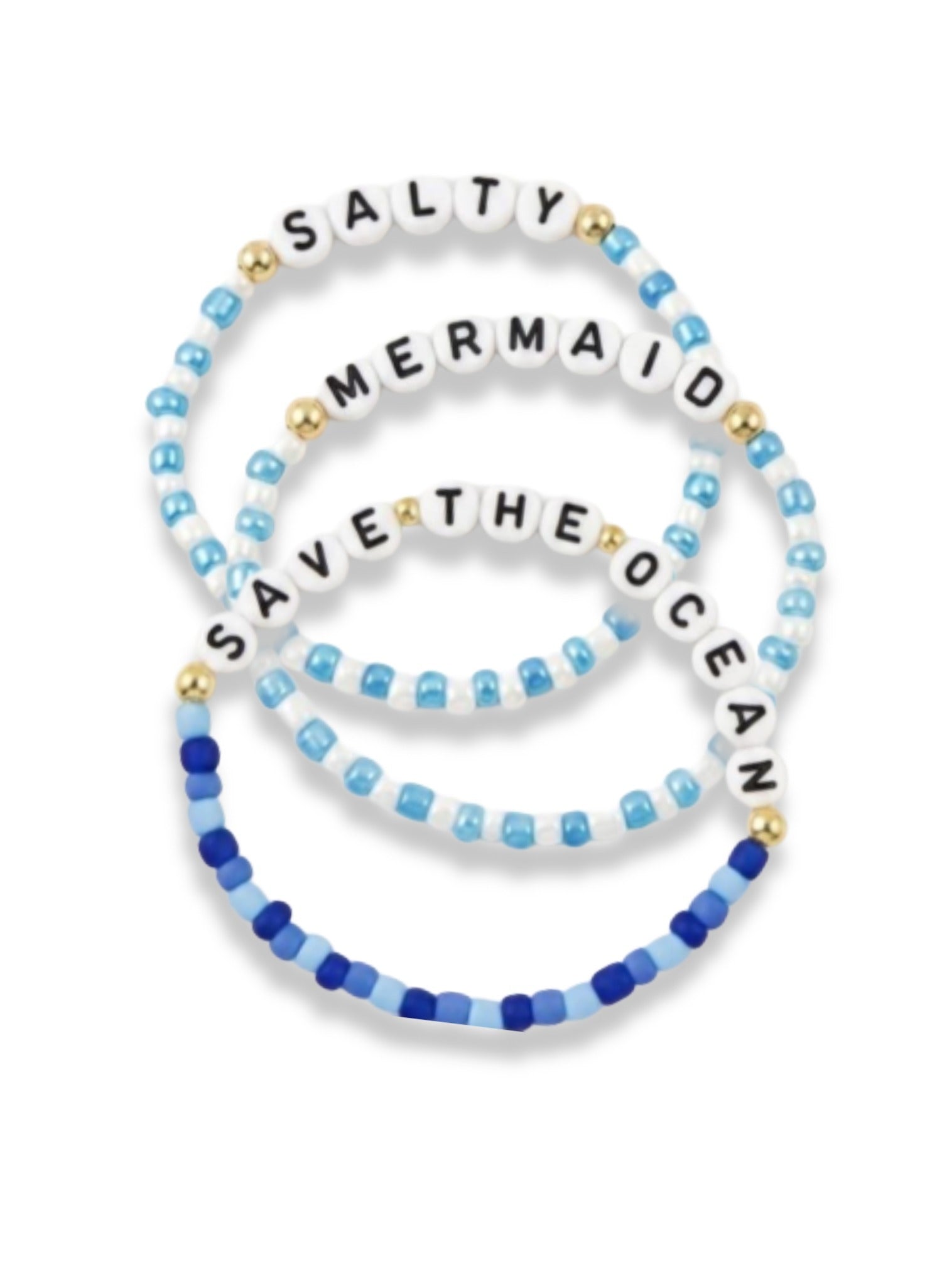 Beaded Bracelet Set - 'Save The Ocean'