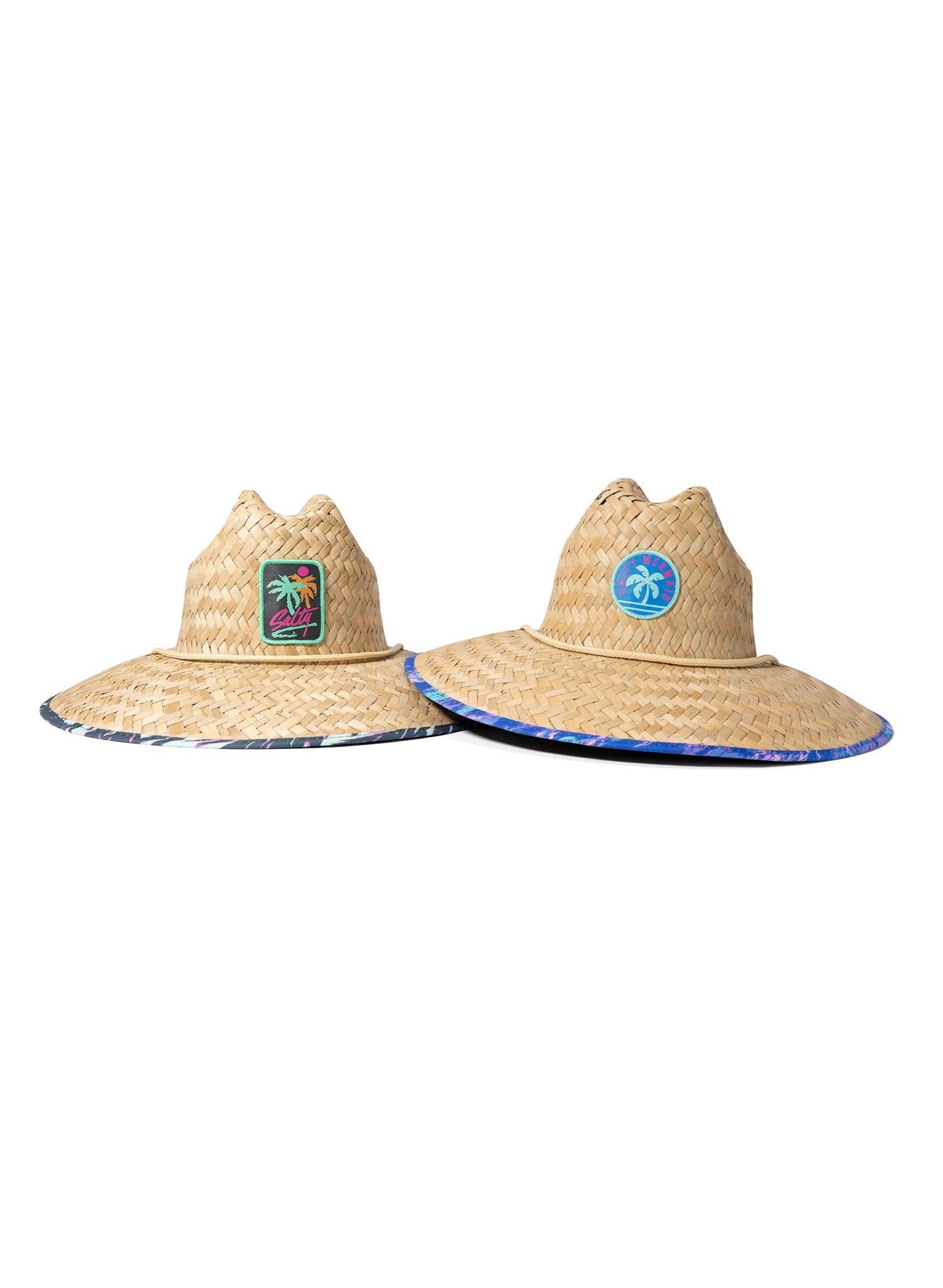 Bayside Beach Hat - Shady Beach Green Palm Leaf Print