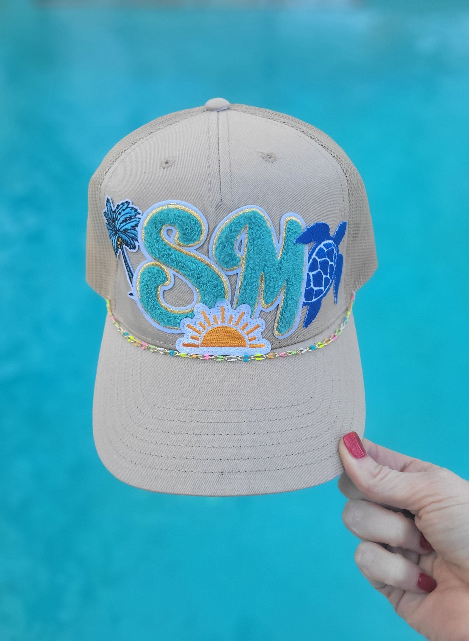 Khaki SM Sunrise Trucker Hat