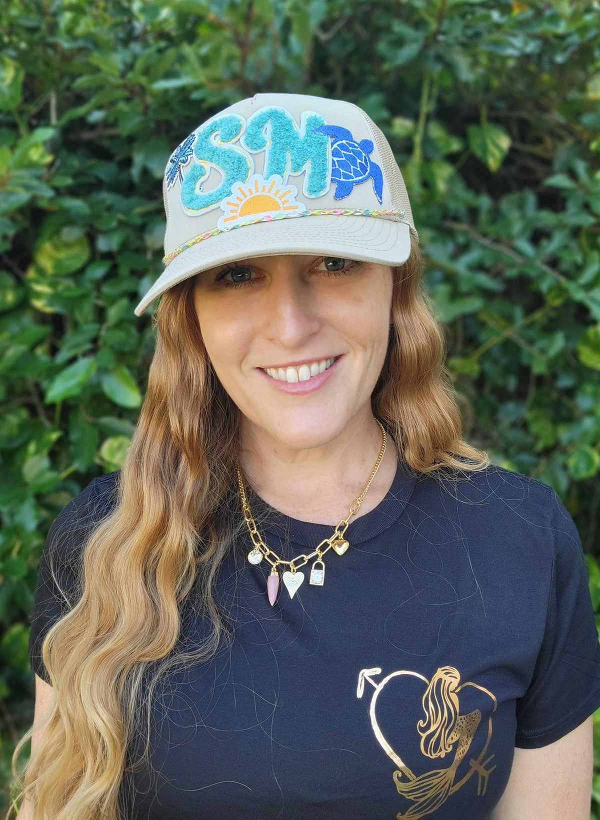 Khaki SM Sunrise Trucker Hat