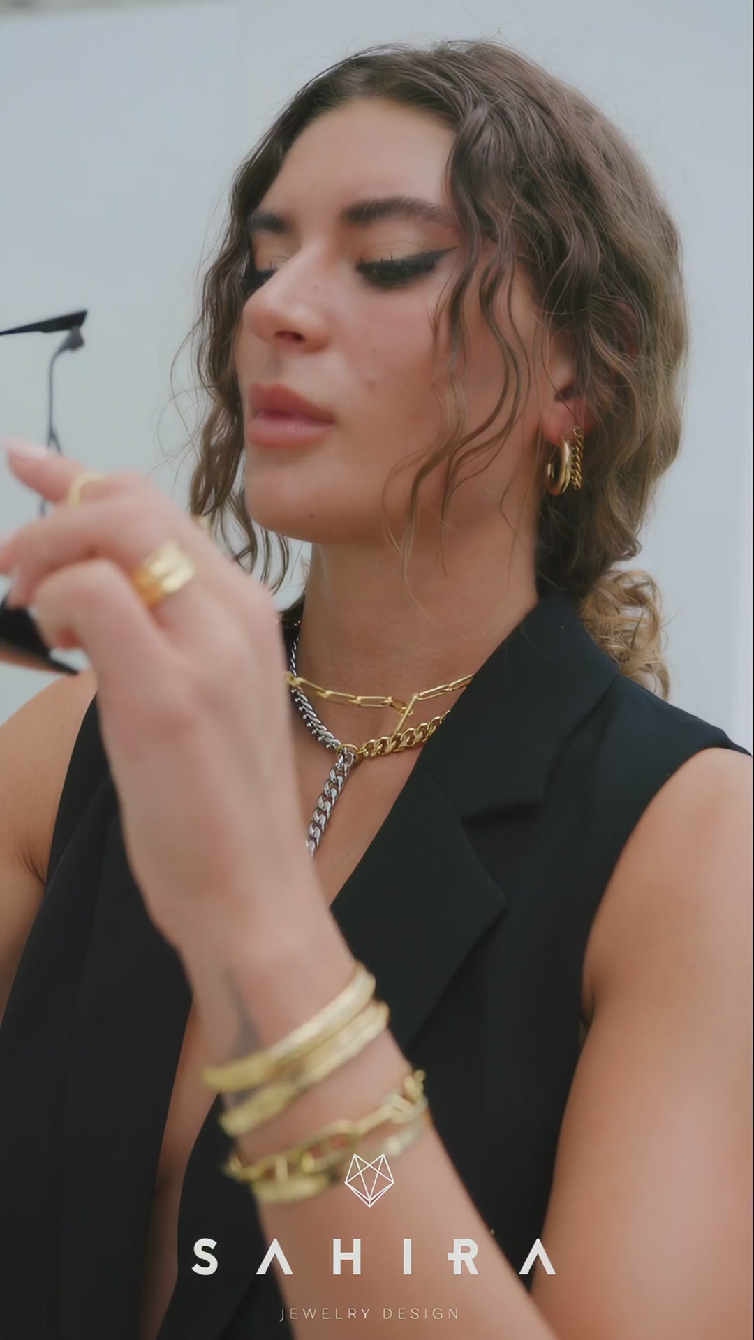 Gold Sunglass Chain | Sahira Jewelry