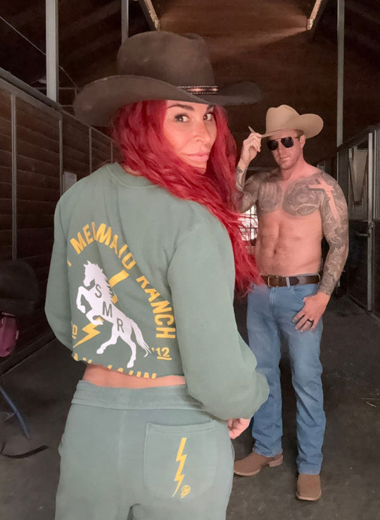 'Ranch Club' Cropped Crewneck Sweatshirt