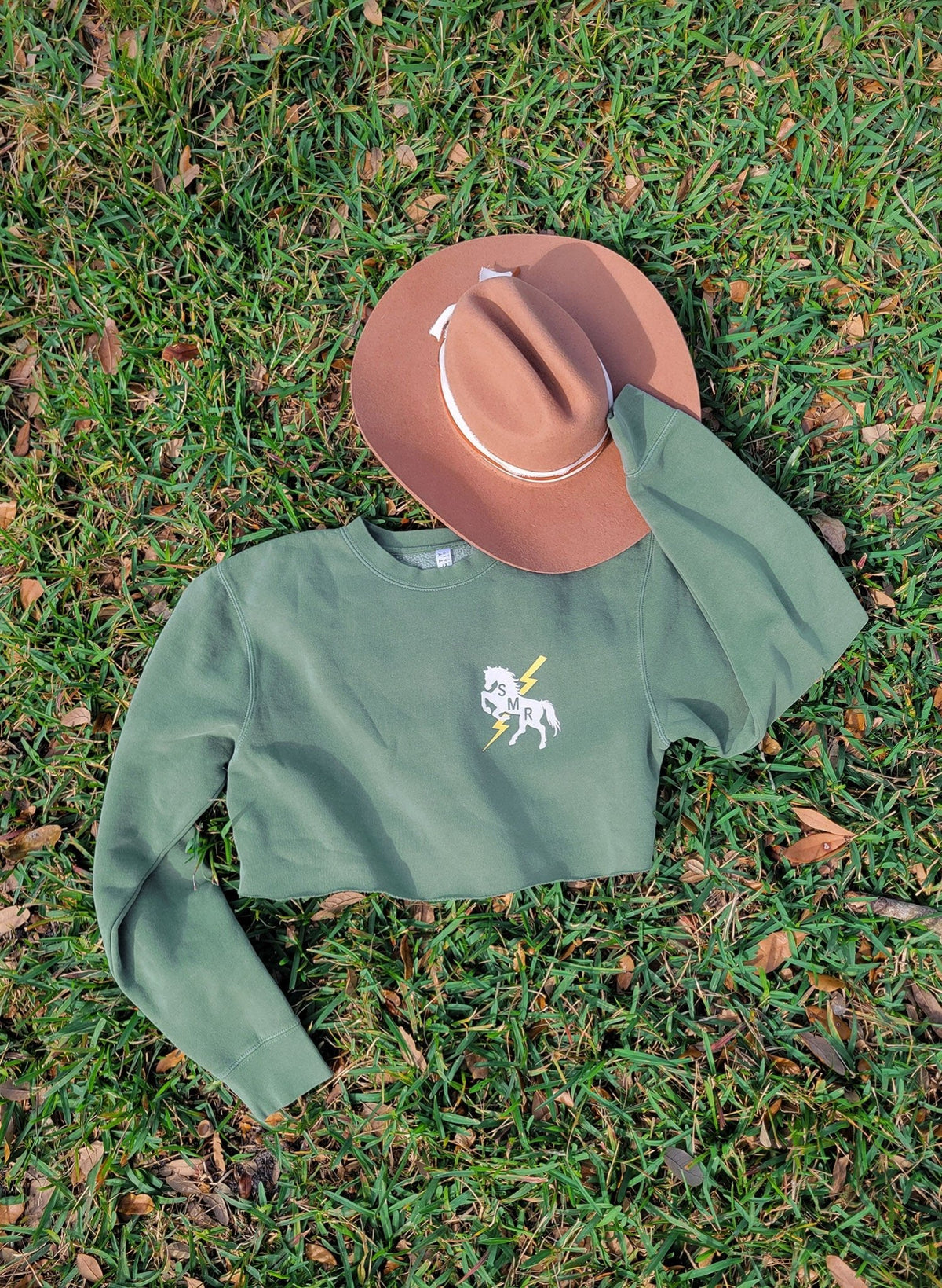 Ranch Club Green Matching Cropped Sweatshirt