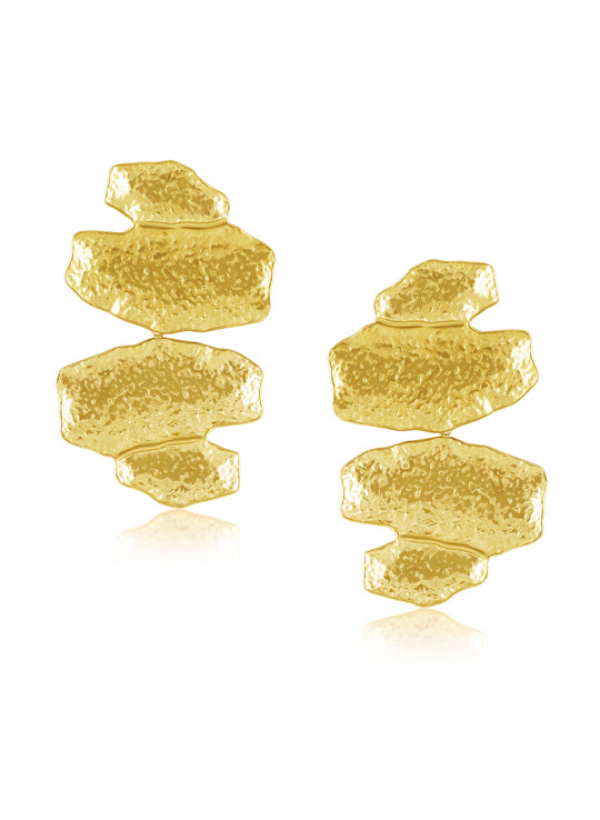 Maxine Hammered Statement Earring | Sahira Jewelry