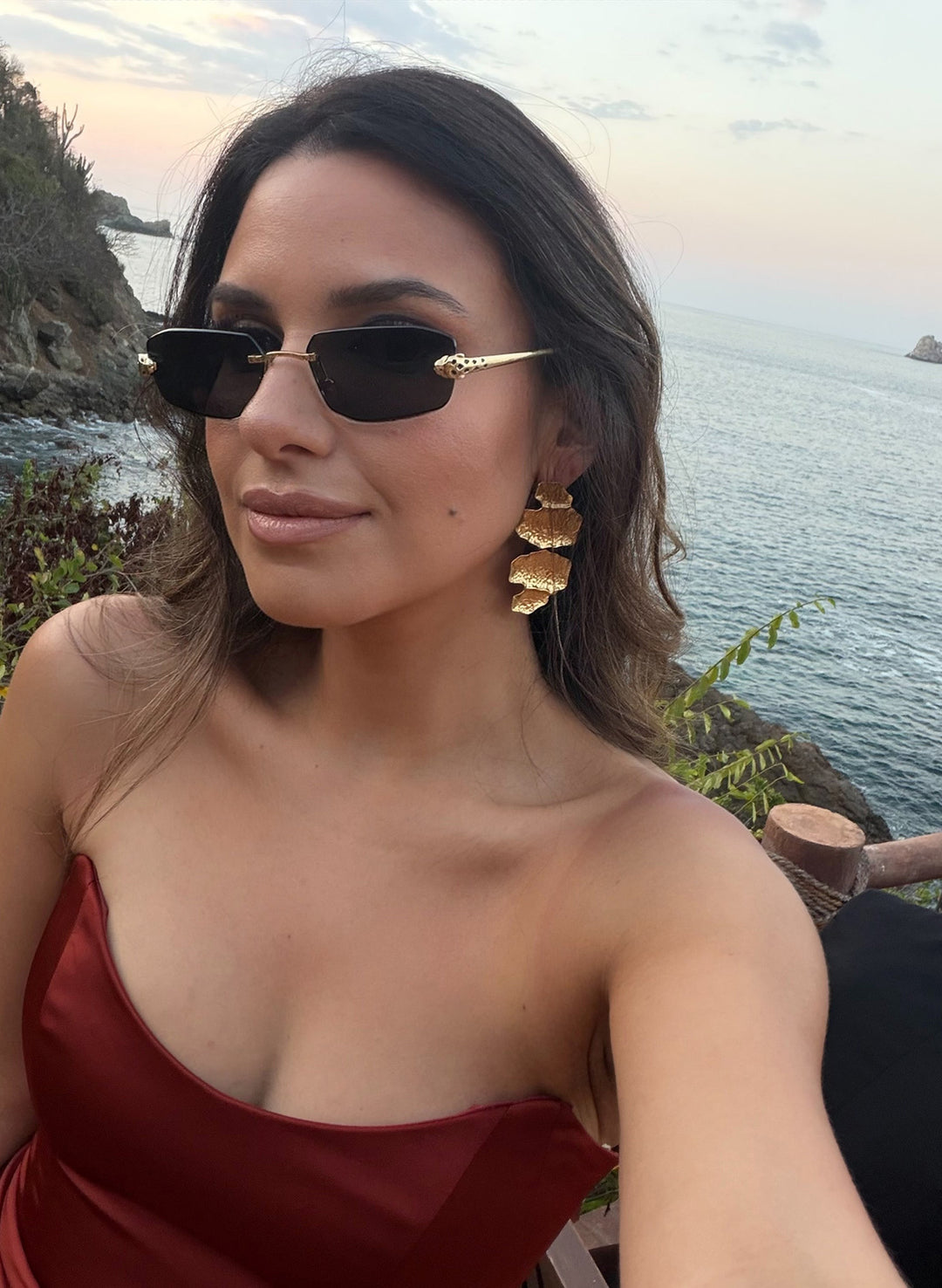 Maxine Hammered Statement Earring | Sahira Jewelry