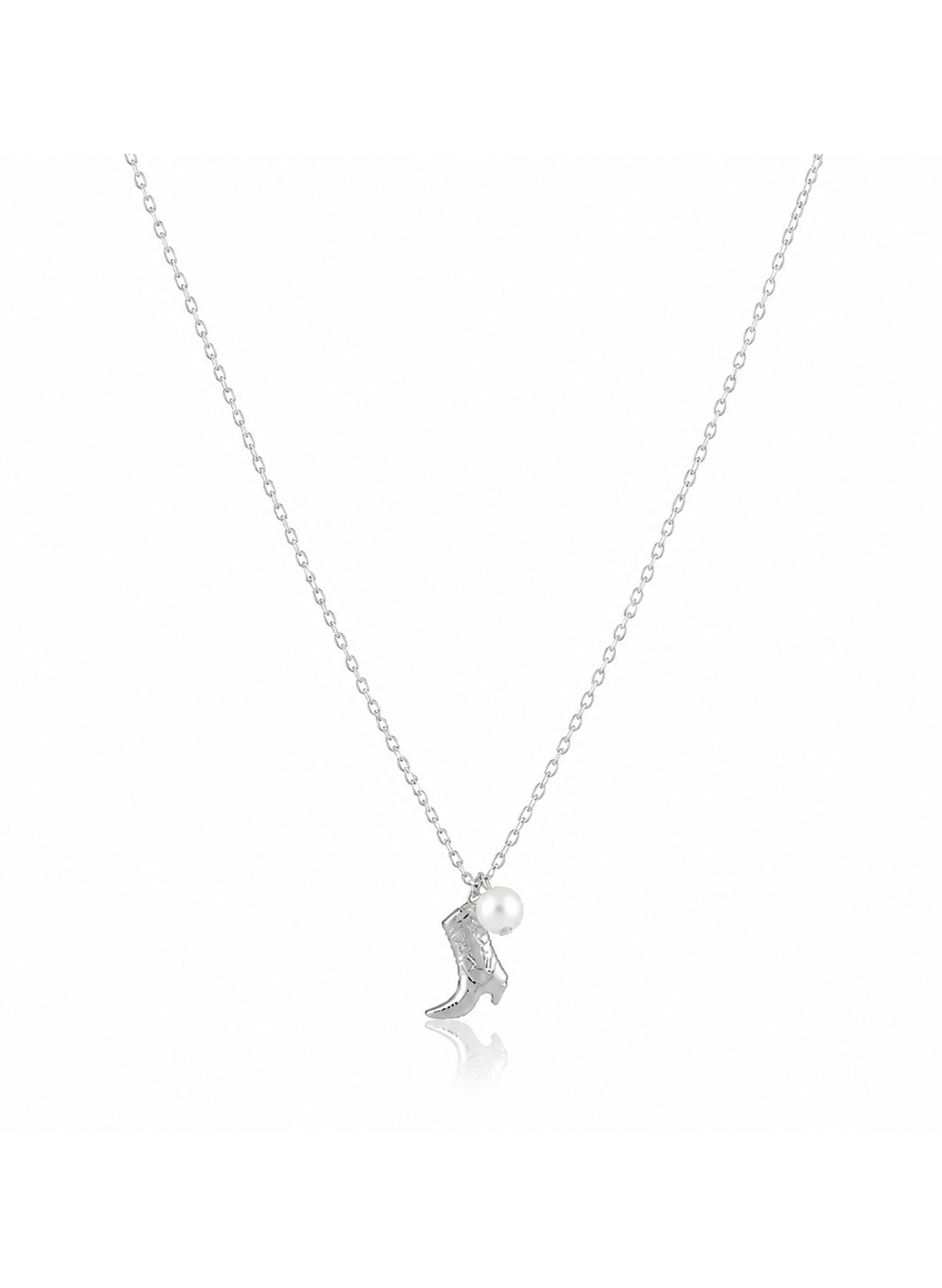 Boot N' Pearl Necklace - Gold & Silver | Sahira Jewelry
