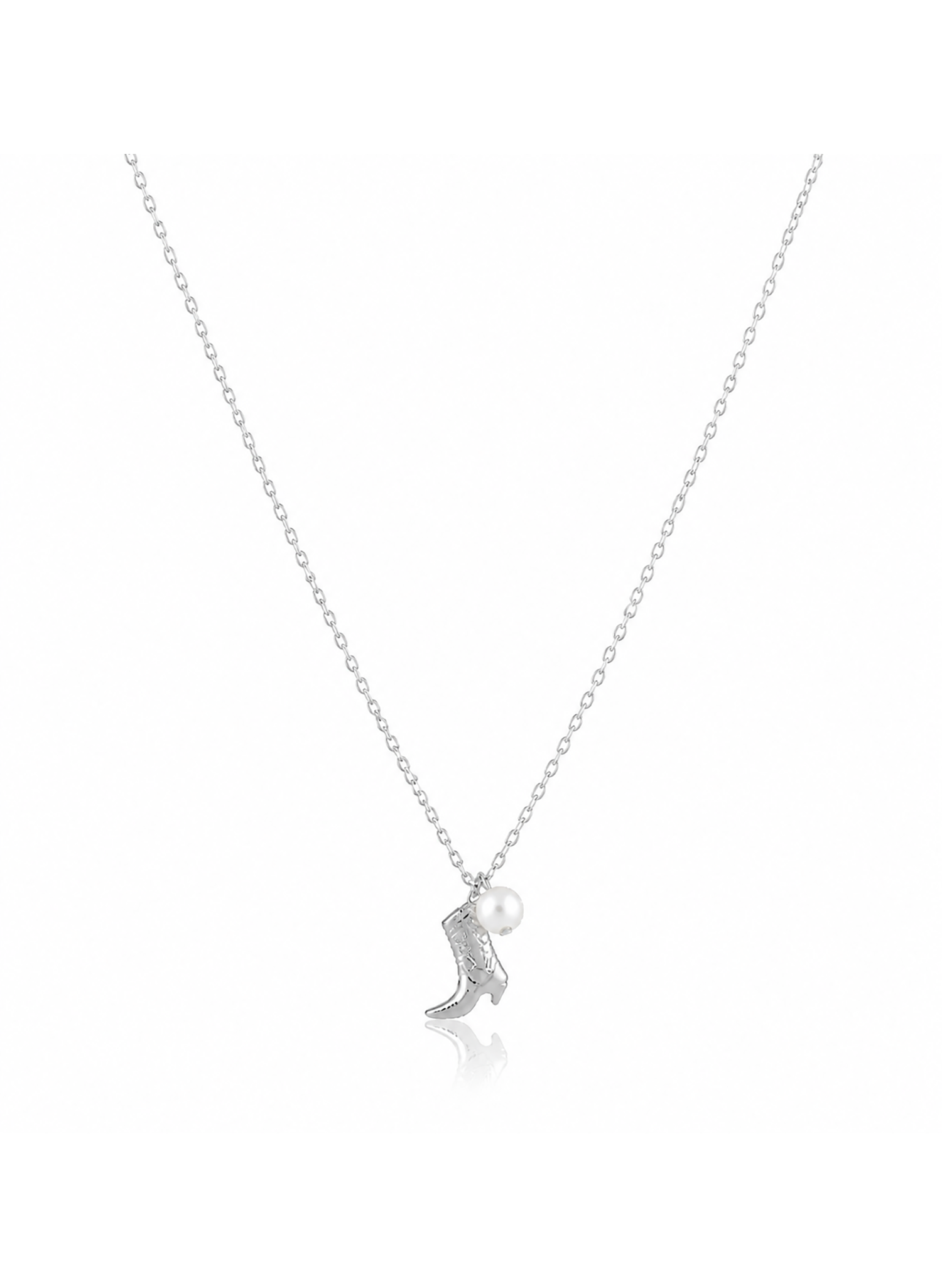 Boot N' Pearl Necklace - Gold & Silver | Sahira Jewelry