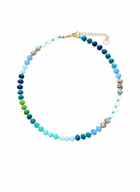 Bora Bora Blue Beaded Necklace | Sahira Jewelry