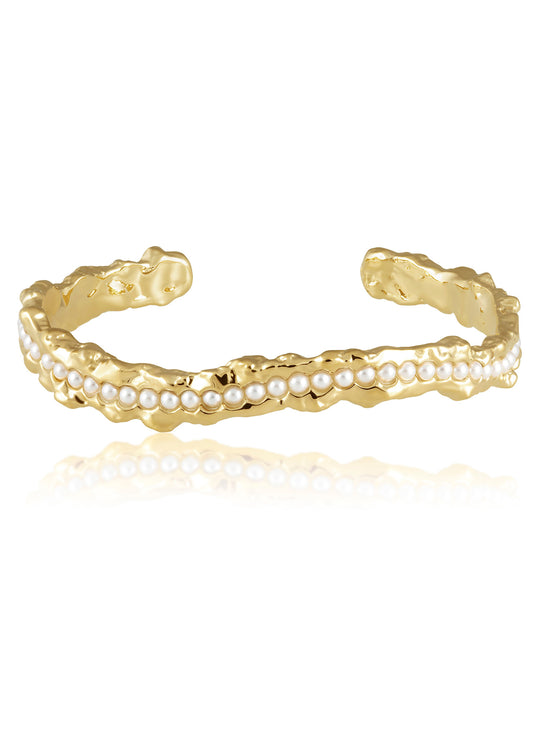 Catalina Pearl Cuff Bracelet | Sahira Jewelry