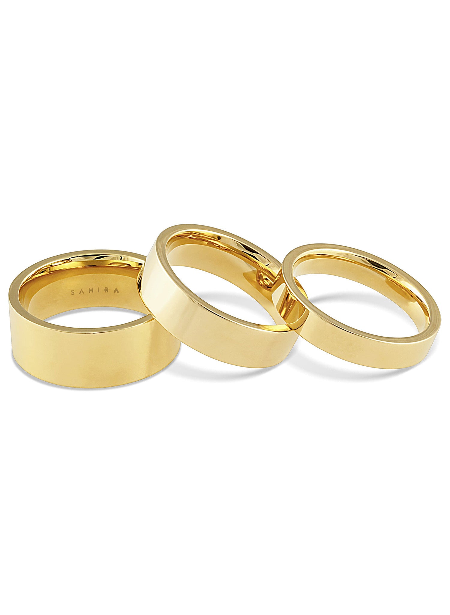 Flat Stackable Ring Set | Sahira Jewelry