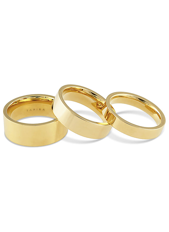 Flat Stackable Ring Set | Sahira Jewelry