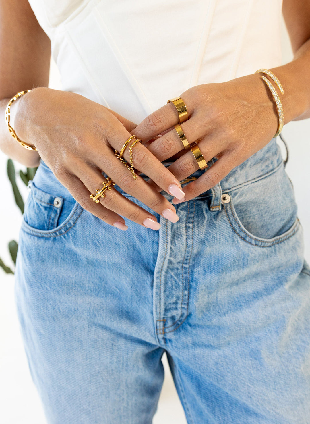 Flat Stackable Ring Set | Sahira Jewelry