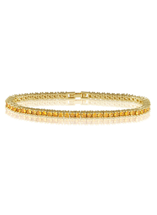 Karla Citrine Tennis Bracelet | Sahira Jewelry