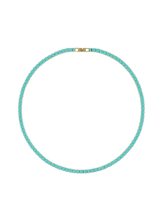 Karla Turquoise Tennis Necklace | Sahira Jewelry