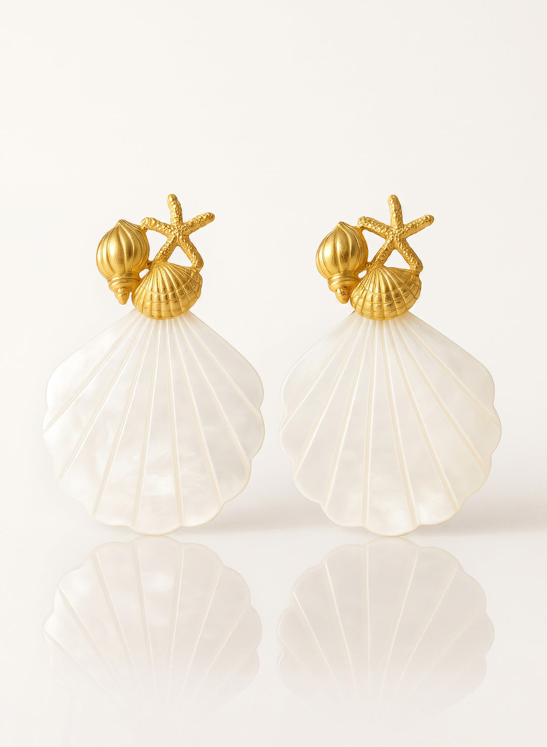 Kyla Shell Earrings | Sahira Jewelry