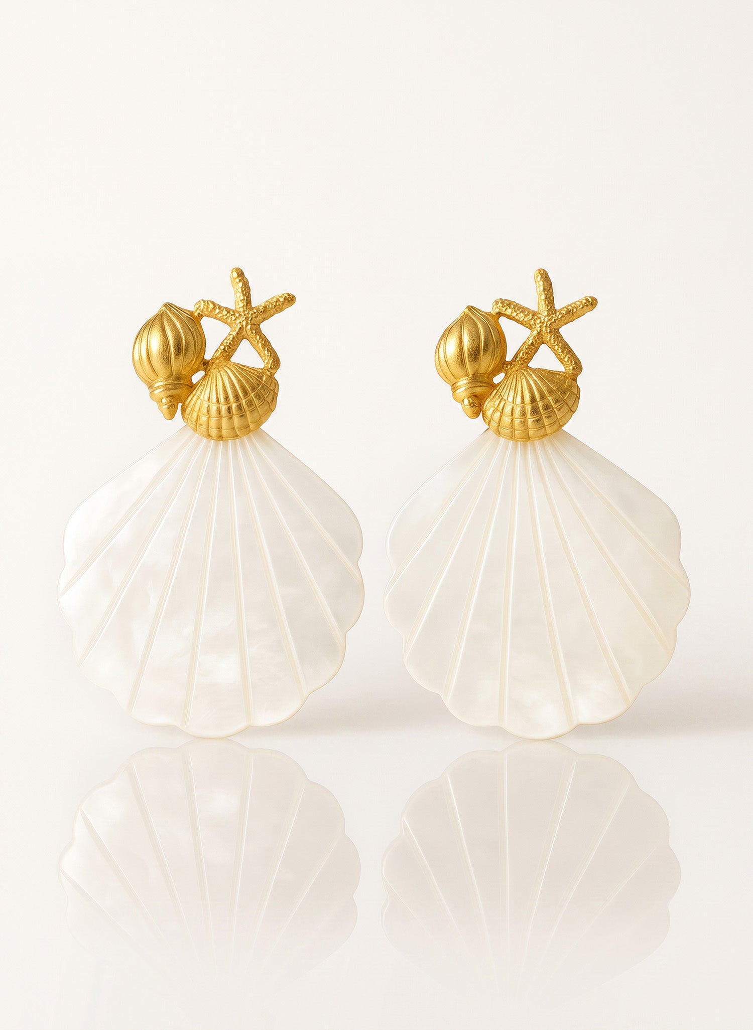 Kyla Shell Earrings | Sahira Jewelry