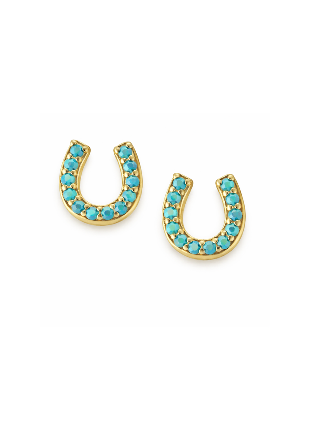 Lucky Stud Turquoise Earrings | Sahira Jewelry
