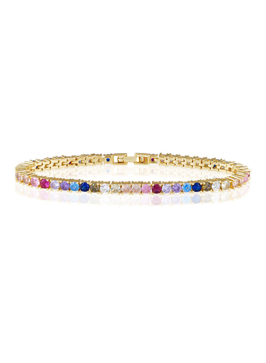 Rainbow Tennis Bracelet | Sahira Jewelry