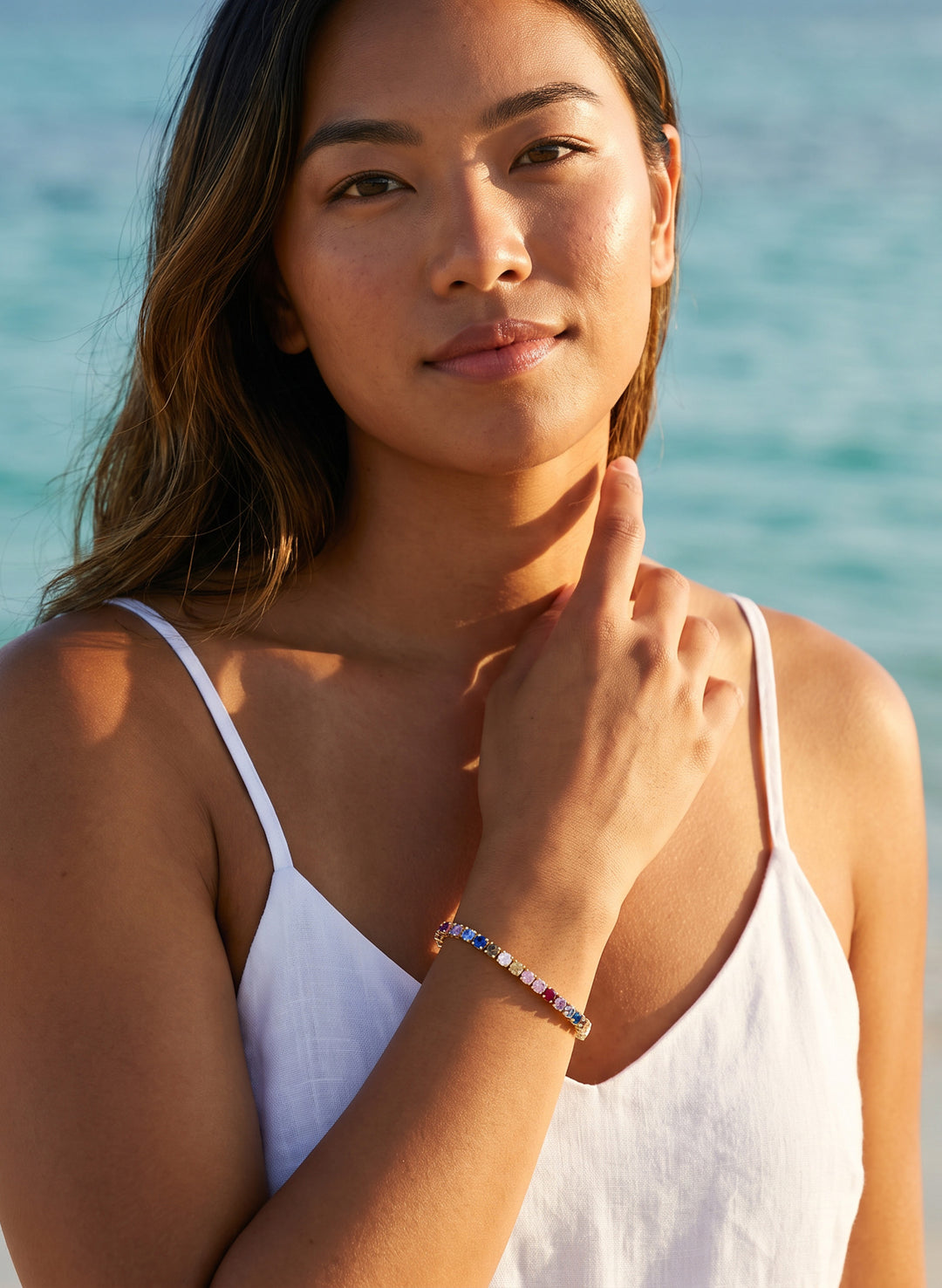 Rainbow Tennis Bracelet | Sahira Jewelry