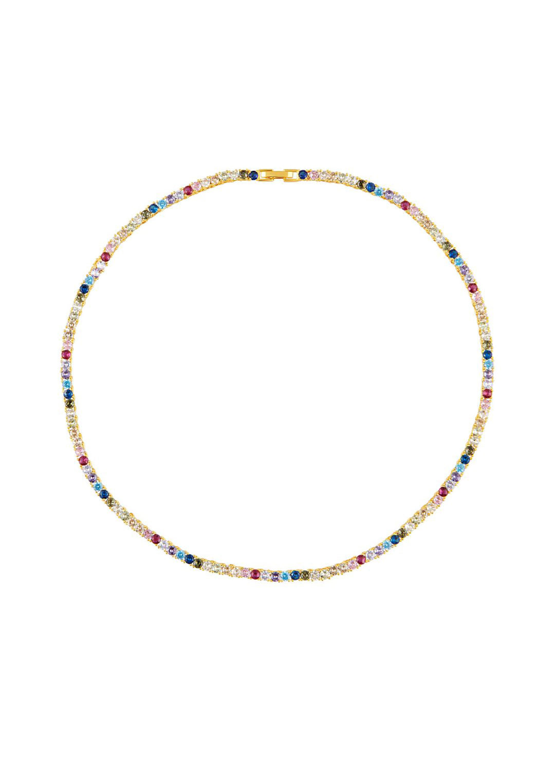 Rainbow Tennis Necklace | Sahira Jewelry