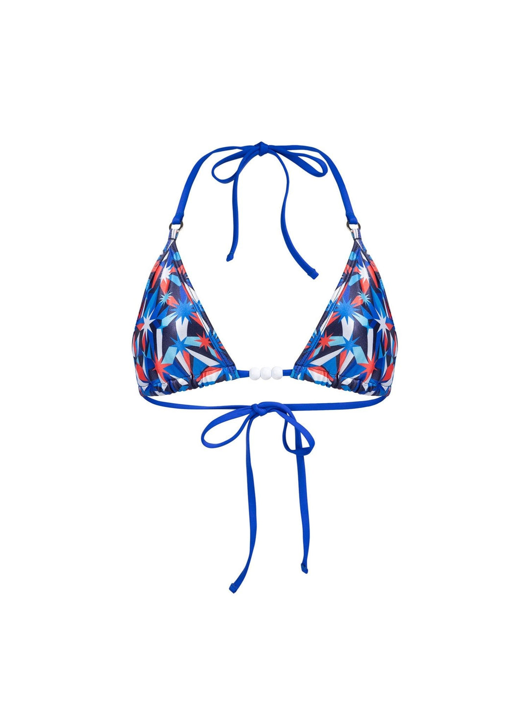 Tiffany Triangle Bikini Top - Red White & Blue Fireworks Print